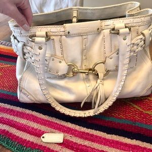 💜Beautiful white Coach Handbag, preloved 👜💜